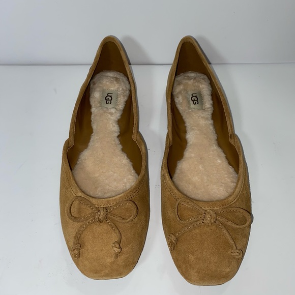 SOLD NEW UGG LANE GENUINE SHEARLING LINE SUEDE FLA - Picture 5 of 11